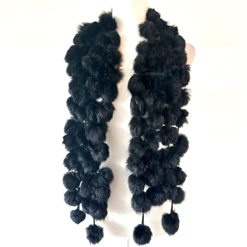 NWT ANNABELLE Black Fur wrap